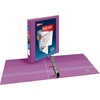 image:imageAvery HeavyDuty View 3 Ring Binder 1 Inch One Touch Slant Rings 250Sheet Capacity DuraHinge 14 Inch Wide Spine Customizable Clear Cover and Spine 1 Orchid Purple Binder 792721