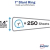 image:imageAvery HeavyDuty View 3 Ring Binder 1 Inch One Touch Slant Rings 250Sheet Capacity DuraHinge 14 Inch Wide Spine Customizable Clear Cover and Spine 1 Orchid Purple Binder 792721 Pack of 2