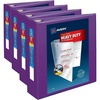 image:imageAvery HeavyDuty View 3 Ring Binder 3 One Touch EZD Rings 1 Purple Binder 798103 Pack of 4