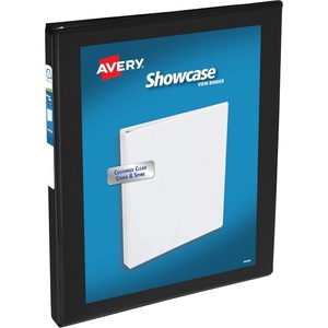 image:imageAvery Showcase Standard View 3 Ring Binder 05 Slant Rings 135Sheet Capacity 07 Inch Wide Spine 1 Black Binder Ideal for Lightweight Organization and Occasional Referencing 1955005