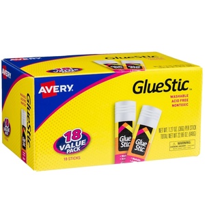 image:imageAvery Glue Stick White 127 oz Washable 18 Permanent Glue Sticks Value Pack 00192