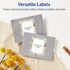 image:imageAvery Printable Christmas Labels with Sure Feed Technology Rectangle 4 x 313 PrePrinted Teal amp Metallic Gold Border with Holly Design Glossy White Laser amp Inkjet Compatible 40 TotalBlue Border W Metallic Gold Frame