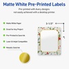 image:imageAvery Printable Christmas Labels with Sure Feed Technology Rectangle 4 x 313 PrePrinted Teal amp Metallic Gold Border with Holly Design Glossy White Laser amp Inkjet Compatible 40 TotalBlue Border W Metallic Gold Frame