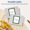 image:imageAvery Printable Christmas Labels with Sure Feed Technology Rectangle 4 x 313 PrePrinted Teal amp Metallic Gold Border with Holly Design Glossy White Laser amp Inkjet Compatible 40 TotalGreen  Metallic Gold Border
