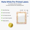 image:imageAvery Printable Christmas Labels with Sure Feed Technology Rectangle 4 x 313 PrePrinted Teal amp Metallic Gold Border with Holly Design Glossy White Laser amp Inkjet Compatible 40 TotalPink  Metallic Gold Frame