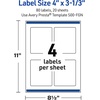 image:imageAvery Printable Christmas Labels with Sure Feed Technology Rectangle 4 x 313 PrePrinted Teal amp Metallic Gold Border with Holly Design Glossy White Laser amp Inkjet Compatible 40 TotalPink  Metallic Gold Frame