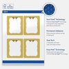 image:imageAvery Printable Christmas Labels with Sure Feed Technology Rectangle 4 x 313 PrePrinted Teal amp Metallic Gold Border with Holly Design Glossy White Laser amp Inkjet Compatible 40 TotalMetallic Gold Frame W Holly Berries