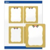 image:imageAvery Printable Christmas Labels with Sure Feed Technology Rectangle 4 x 313 PrePrinted Teal amp Metallic Gold Border with Holly Design Glossy White Laser amp Inkjet Compatible 40 TotalMetallic Gold Frame W Holly Berries