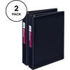 image:imageAvery Mini 3 Ring Binders 1 Round Rings 2 Black Binders  For Planners Recipes and Reference Materials Nonstick Interior Pockets Spine Business Card Holder Holds 55 x 85 Paper