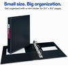 image:imageAvery Mini 3 Ring Binders 1 Round Rings 2 Black Binders  For Planners Recipes and Reference Materials Nonstick Interior Pockets Spine Business Card Holder Holds 55 x 85 Paper
