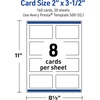 image:imageAvery Printable Rectangle Cards Sure Feed Technology 2 x 35 Matte White with Gold amp Navy Border Florals Design Laser amp Inkjet Compatible 80 Total Great for Branding Weddings and MoreBlue Border with Gold Dots