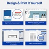 image:imageAvery Printable Rectangle Cards Sure Feed Technology 2 x 35 Matte White with Gold amp Navy Border Florals Design Laser amp Inkjet Compatible 80 Total Great for Branding Weddings and MoreColor Block with Metallic Gold Veins