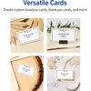 image:imageAvery Printable Rectangle Cards Sure Feed Technology 2 x 35 Matte White with Gold amp Navy Border Florals Design Laser amp Inkjet Compatible 80 Total Great for Branding Weddings and MoreGold  Navy Border with Florals