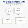 image:imageAvery Printable Round Labels with Sure Feed 2 Diameter Matte White with Green Florals Gold Dots Design Permanent Laser amp Inkjet Compatible 120 Total Great for Branding Weddings and MoreGold  Navy Border With Florals