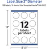 image:imageAvery Printable Round Labels with Sure Feed 2 Diameter Matte White with Green Florals Gold Dots Design Permanent Laser amp Inkjet Compatible 120 Total Great for Branding Weddings and MoreGold  Navy Border With Florals