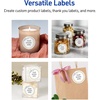 image:imageAvery Printable Round Labels with Sure Feed 2 Diameter Matte White with Green Florals Gold Dots Design Permanent Laser amp Inkjet Compatible 120 Total Great for Branding Weddings and MoreGold  Navy Border With Florals