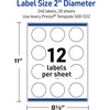 image:imageAvery Printable Round Labels with Sure Feed 2 Diameter Matte White with Green Florals Gold Dots Design Permanent Laser amp Inkjet Compatible 120 Total Great for Branding Weddings and MoreGold  Navy Border With Florals