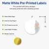 image:imageAvery Printable Round Labels with Sure Feed 2 Diameter Matte White with Green Florals Gold Dots Design Permanent Laser amp Inkjet Compatible 120 Total Great for Branding Weddings and MoreWatercolors With Gold Ginkgo Leaves