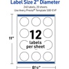 image:imageAvery Printable Round Labels with Sure Feed 2 Diameter Matte White with Green Florals Gold Dots Design Permanent Laser amp Inkjet Compatible 120 Total Great for Branding Weddings and MoreWatercolors With Gold Ginkgo Leaves