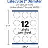 image:imageAvery Printable Round Labels with Sure Feed 2 Diameter Matte White with Green Florals Gold Dots Design Permanent Laser amp Inkjet Compatible 120 Total Great for Branding Weddings and MoreBlue Border With Gold Dots