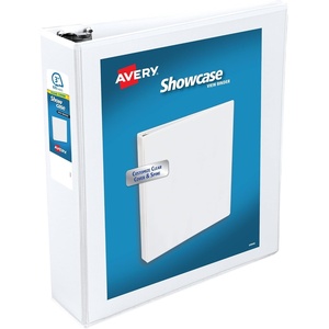 image:imageAvery Showcase Standard View 3 Ring Binder 3 Slant Rings 635Sheet Capacity 35 Inch Wide Spine 1 White Binder Ideal for Lightweight Organization and Occasional Referencing 197513